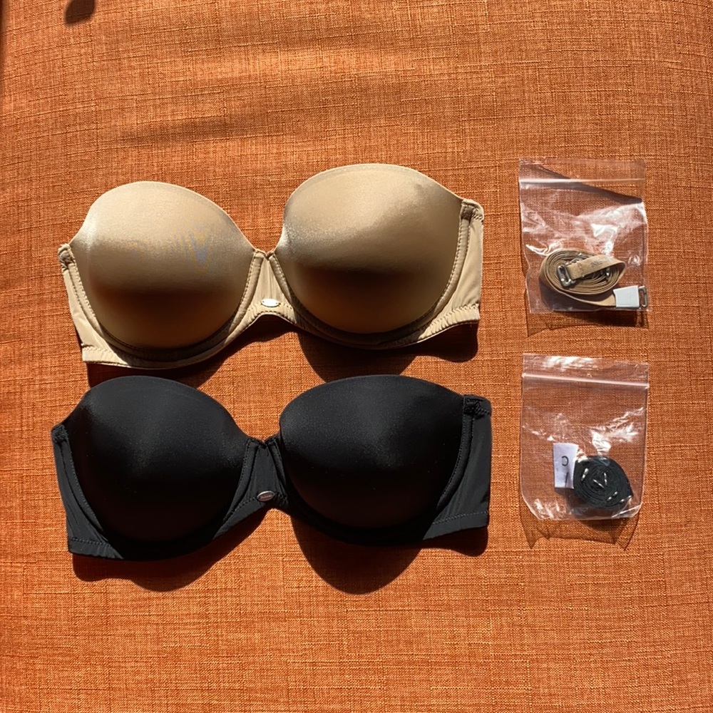2 Calvin Klein strapless/convertible push up bras
